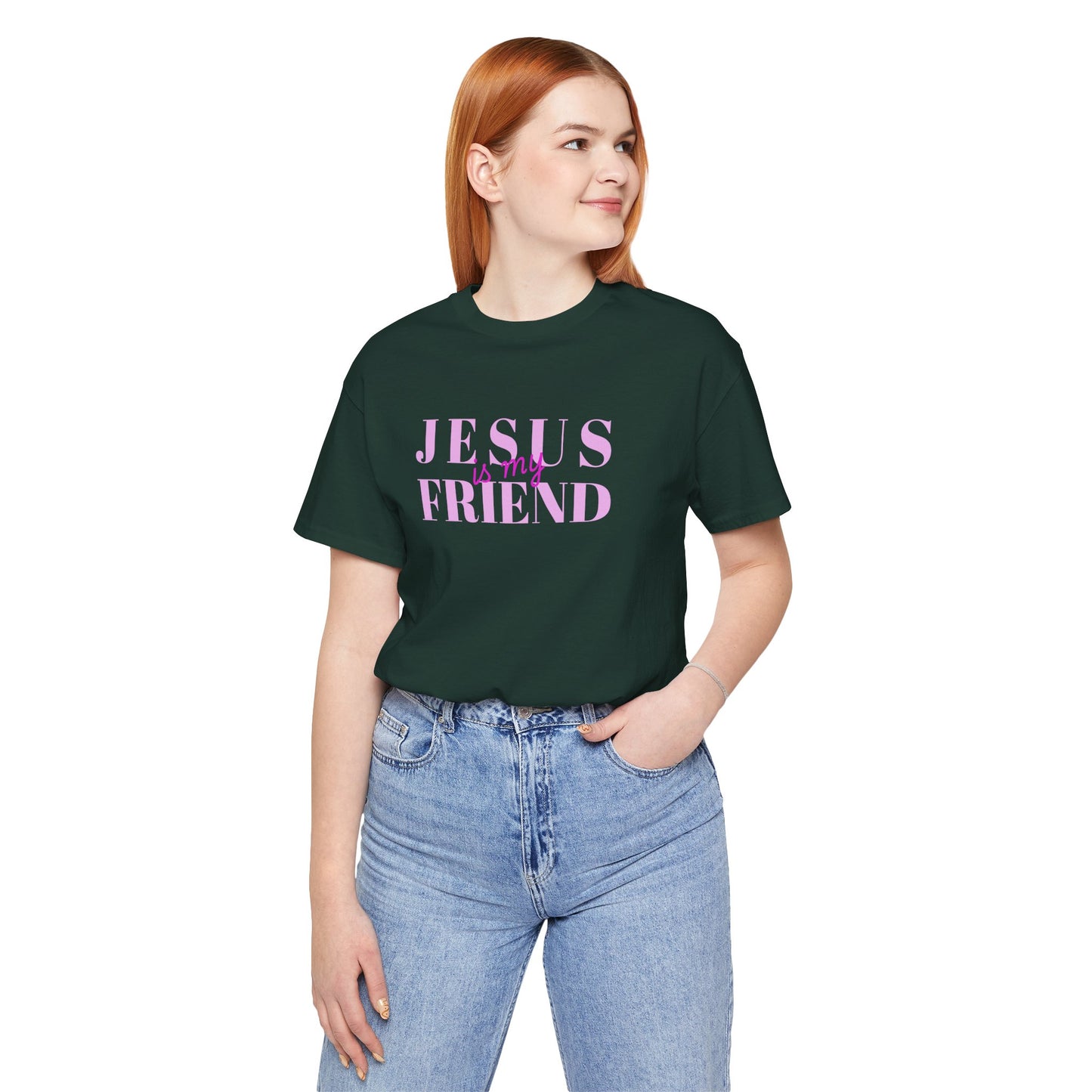 Jesus is my Friend Adult Jersey Short Sleeve Tee