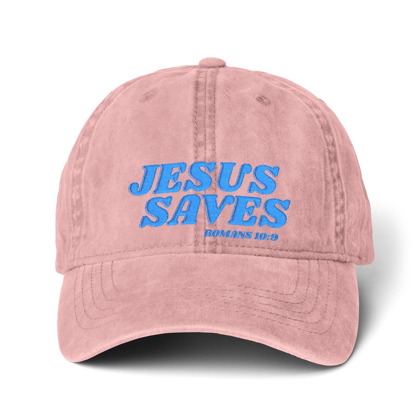 Jesus Saves Women's Pigment-Dyed Cap with Fashion Undervisor (Embroidery)