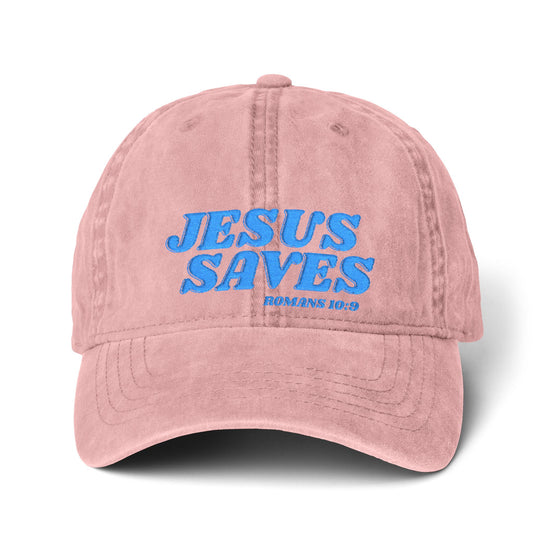 Jesus Saves Women's Pigment-Dyed Cap with Fashion Undervisor (Embroidery)