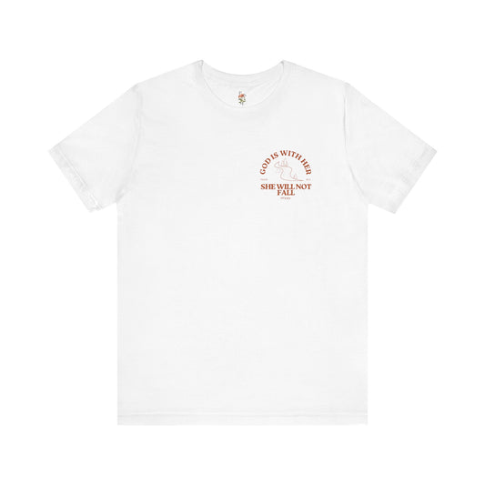 God is With Her Adult Jersey Short Sleeve Tee
