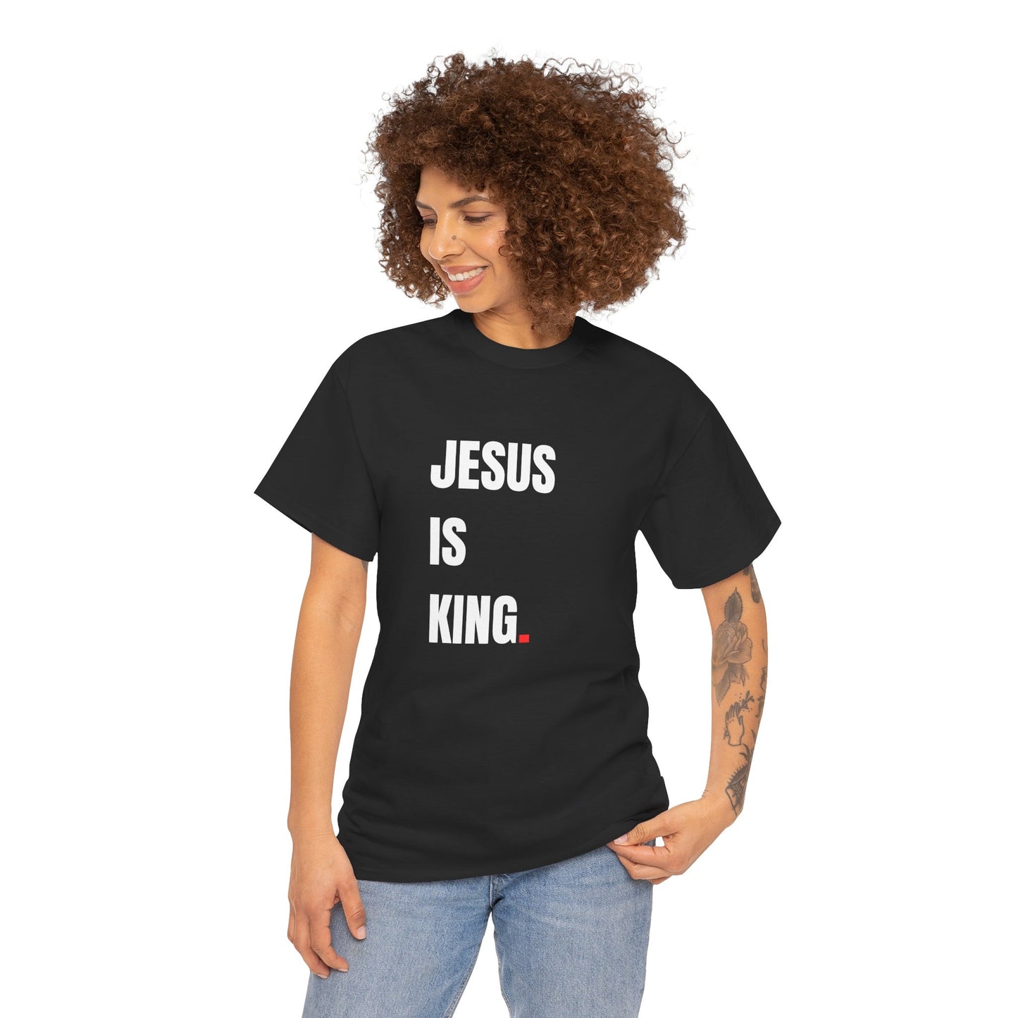 Jesus is King Adult Cotton Tee