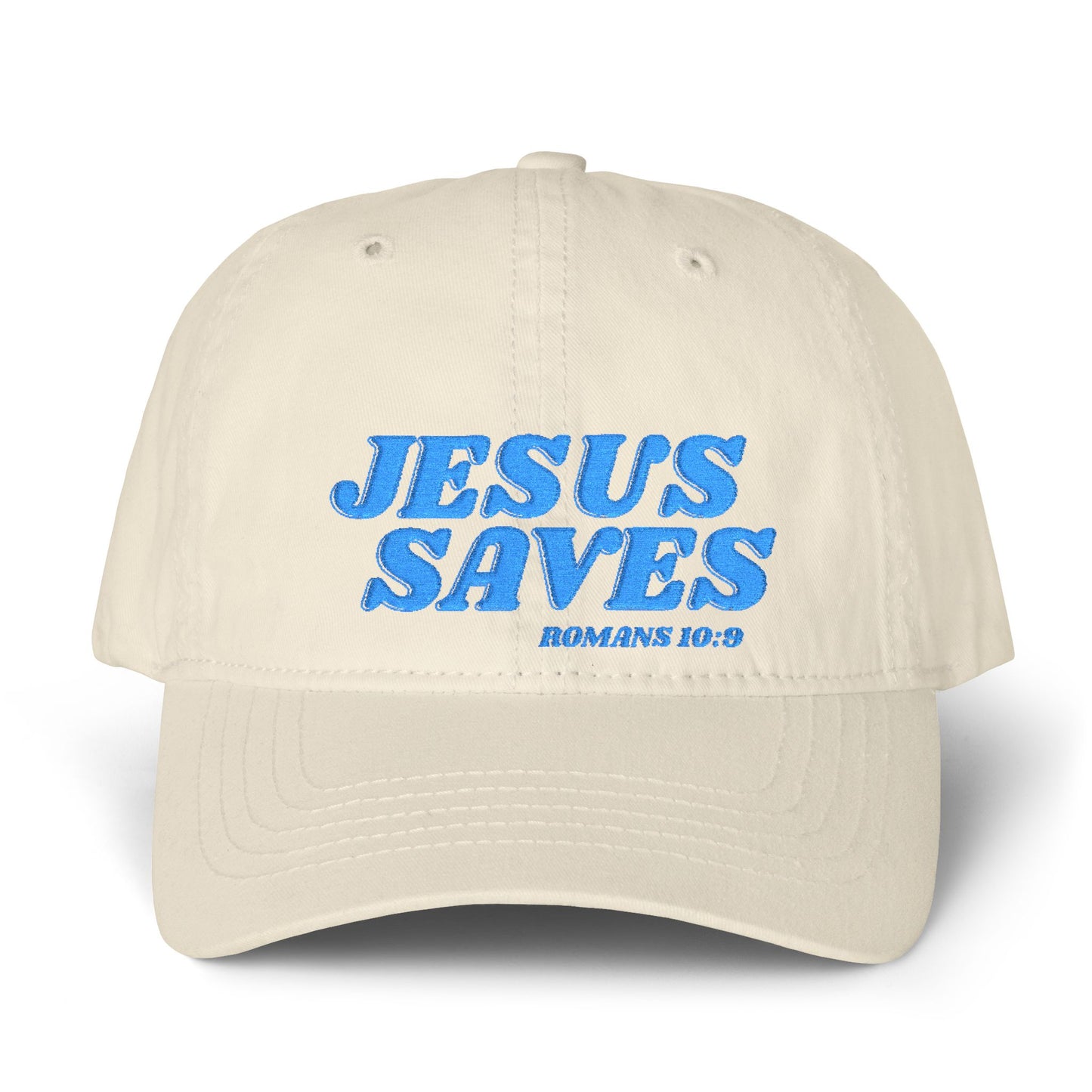 Jesus Saves Women's Pigment-Dyed Cap with Fashion Undervisor (Embroidery)