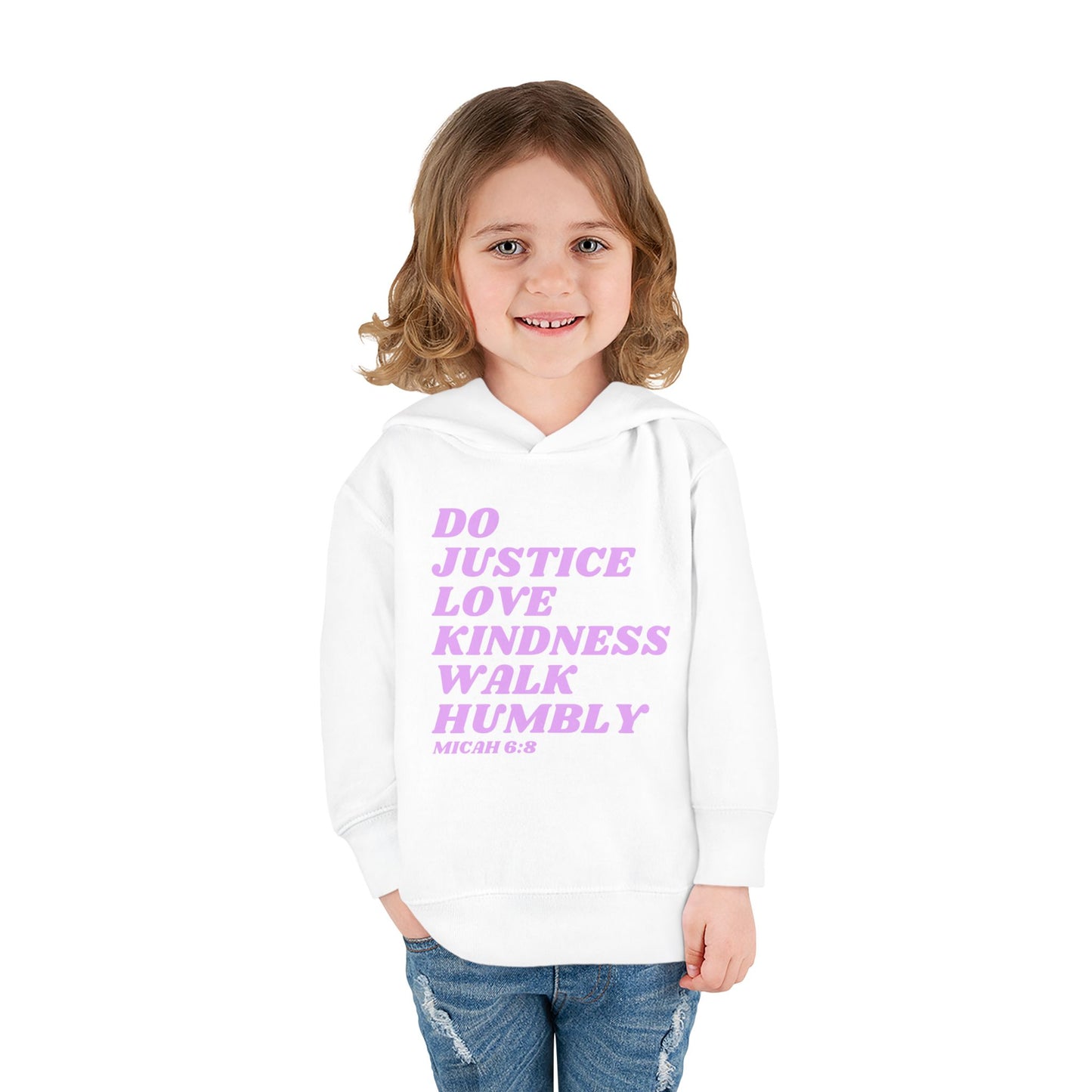 Micah 6:8 Toddler Pullover Fleece Hoodie