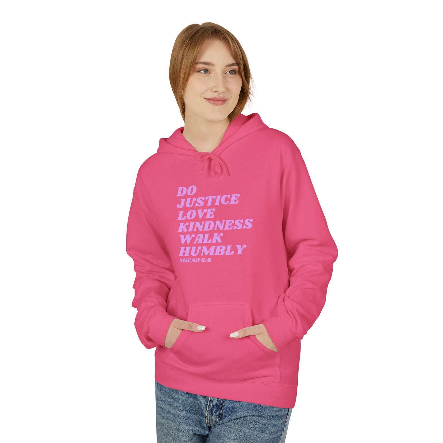 Micah 6:8 Midweight Softstyle Fleece Hoodie