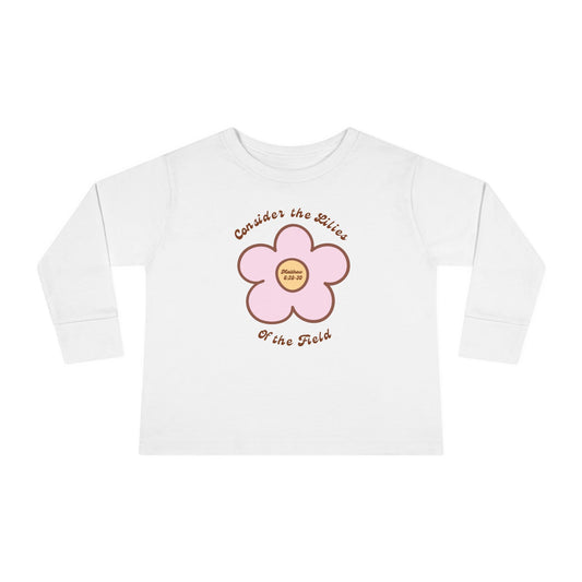 Consider the Lilies Toddler Long Sleeve Tee