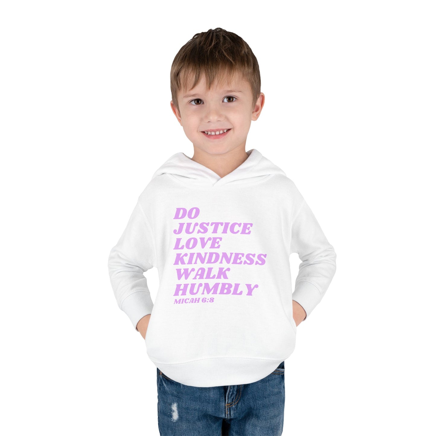 Micah 6:8 Toddler Pullover Fleece Hoodie