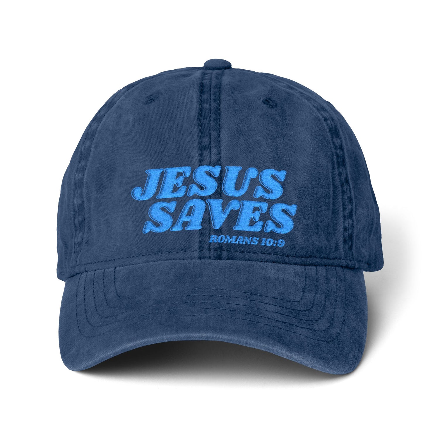 Jesus Saves Women's Pigment-Dyed Cap with Fashion Undervisor (Embroidery)