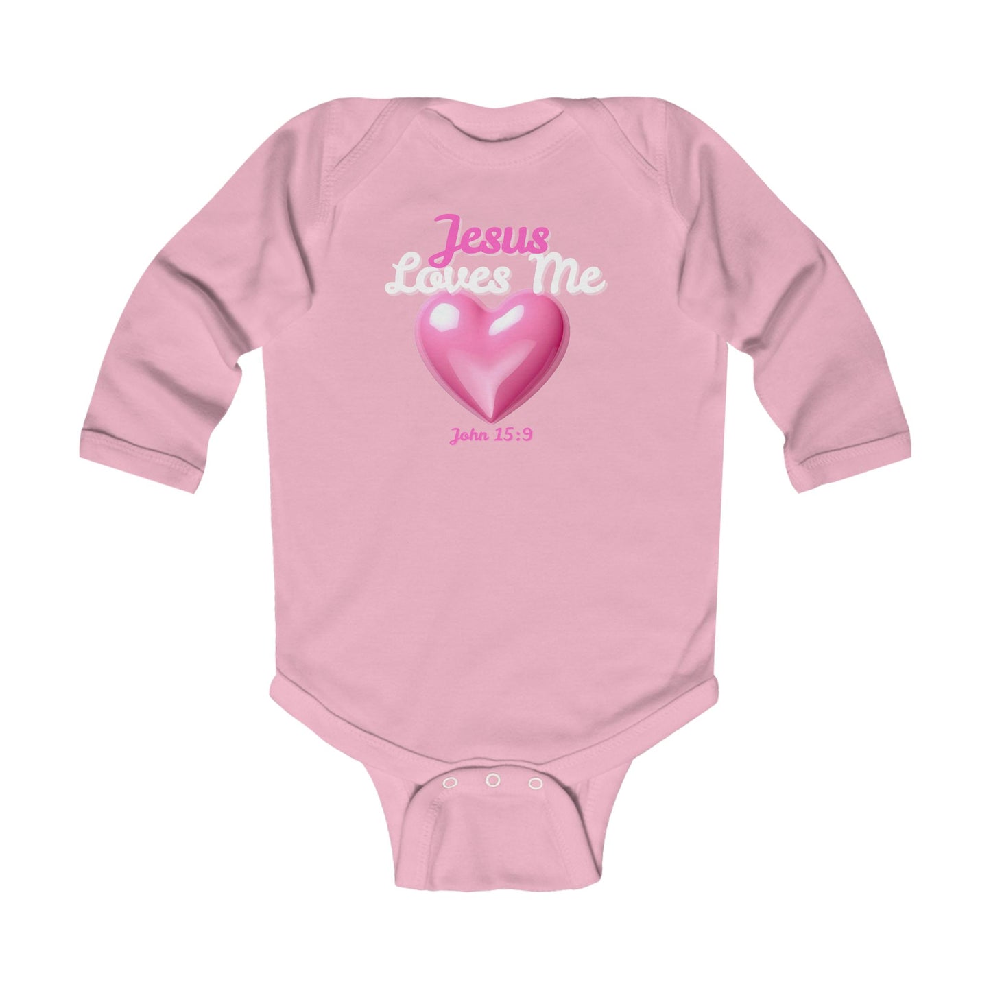 Jesus Loves Me Infant Long Sleeve Bodysuit