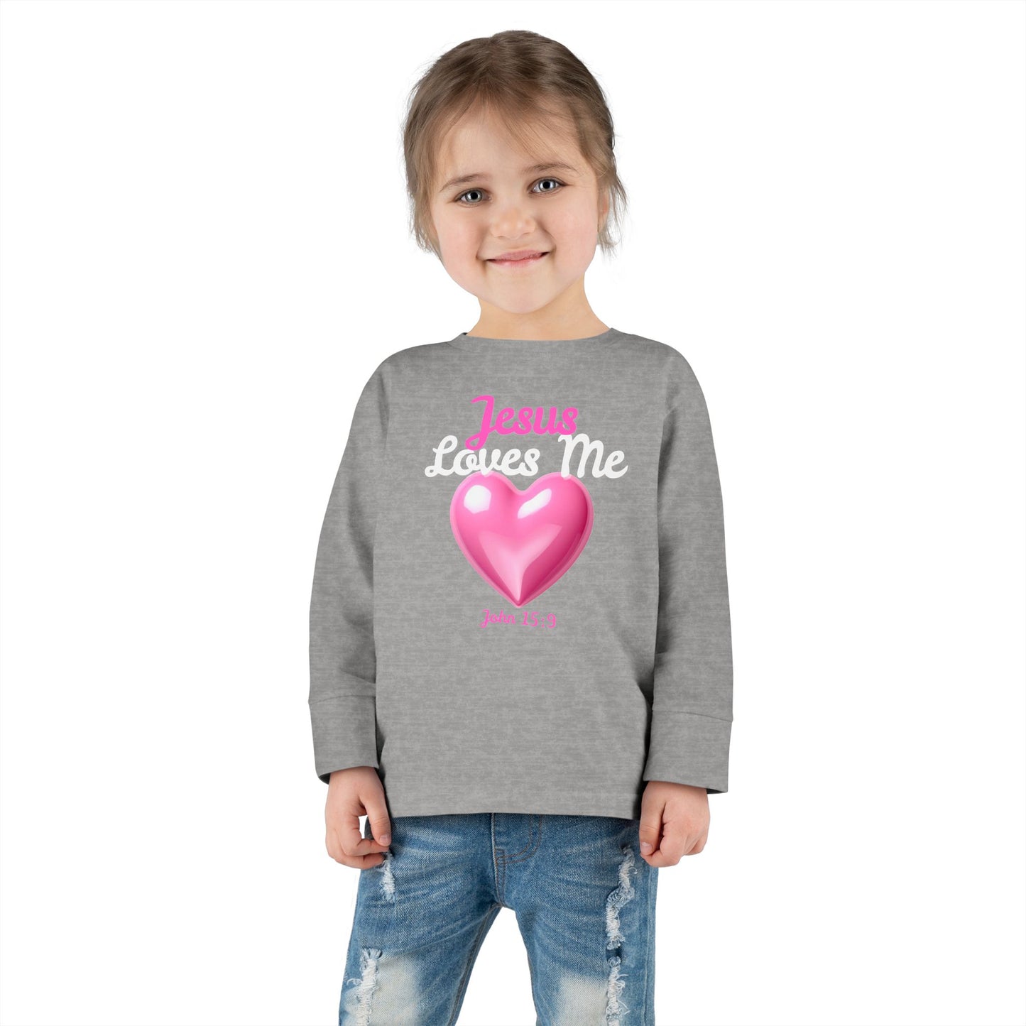 Jesus Loves Me Toddler Long Sleeve Tee